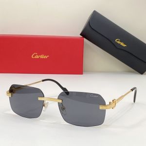 Online Rimless Rectangular Gray Lens Little C Hinge Design PremièRe De Cartier Eyewear—Faux Cartier Sunglasses For Men 