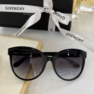 Givenchy Black Cat Eye Shaped Plastic Full Frame Grey Lens Metal Logo Hinge Classic Design Sunglasses For Women