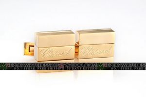 Chopard Logo All Gold Tone Square Cufflinks  for Men in USA for Sale Online Cheap CL121