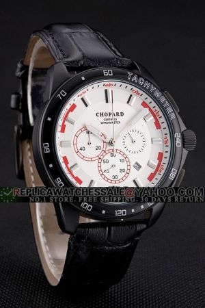 Chopard Mille Miglia 168998-3002 White Dial Black Leather Strap Watch Top Seller Coolest For Men CP014