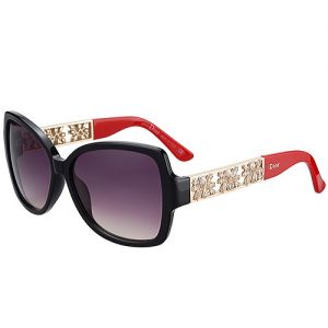  Personage Dior Jewels Red Temple Tips Sunglasses SUGD012 Eey Cat Frame