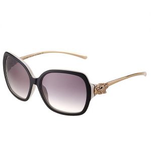Vintage Cartier Classy  Panther Decor Sunglasses SUGC021  Purple Lenses Gold Temples 