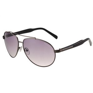 Prada Black Temples  Sporty Style Sunglasses SUGP002  Metal Aviator Frame
