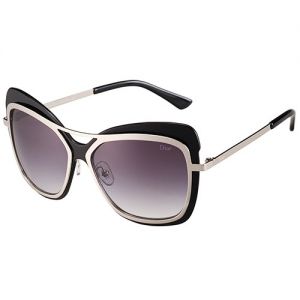 Lucida Dior Purple Lenses Girls Sunglasses SUGD003 Cat -Eye Frame Black Rims