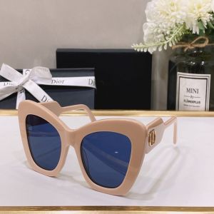 Fake Dior Bobby B1U Nude Pink Butterfly Shape Frame Steel Blue Lens Gold CD Logo Temples For Women