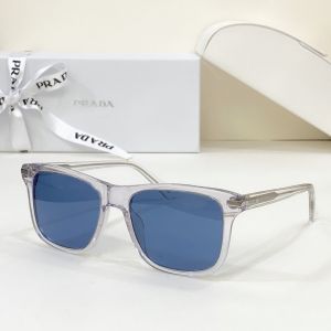 Top Sale Blue Lens Square Transparent One Piece Frame Prada Sunglasses—Clone Prada Classic Eyewear