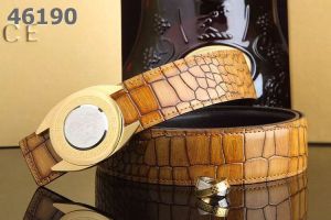 Versace Good Quality Multicolor Fire Cracks Embossed Leather Strap Logo Pattern Two-tone Pin Buckle 32mm