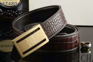 Top Sale Givenchy Braided Edge Fire Cracks Embossed Leather Guy Belt Plaque Logo Pattern Pin Buckle 