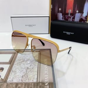 Hot Selling Mask Shape Half Frame Design Gradient Pink Oversized Lens Givenchy Fashion Accessories—Givenchy Women'S Favorite Sunglasses