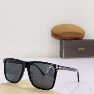 Best Quality Grey Square Lens Black Frame Tom Ford Sunglasses—Clone Tom Ford Low Price Fashion Men'S Eyewear