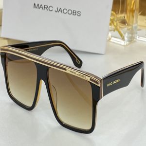  Marc Jacobs All-In-One Tortoiseshell Frame Amber Square Lens Gold Trim Oversized Unisex Sunglasses