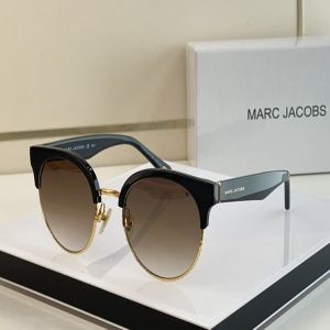 Clone Marc Jacobs Metal Twist Frame Plastic Half Frame Round Brown Lens Women Elegant Sunglasses 