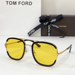 Cheapest Metal Frame Oval Yellow Lens Embellished Black C Shape Tom Ford Sunglasses—Replica Tom Ford Glasses 