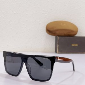 High End Grey Rectangular Lens Black Double Bridge Design Frame Tom Ford Sunglasses—Replica Tom Ford T Letter Men'S Glasses