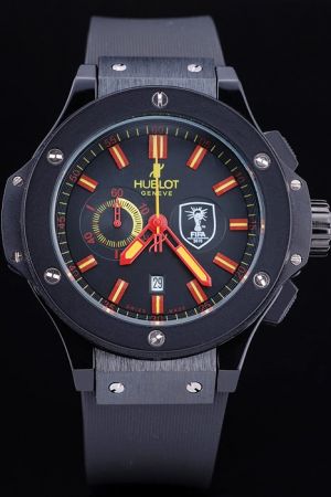 Hublot Limited Edition FIFA 2016 World Cup Low Price Quality Red Markers Black Watch Replica HU085