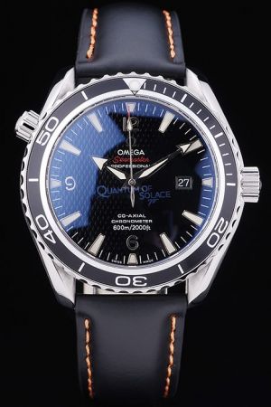 Omega Seamaster Co-Axial Planet Ocean 007 Limited Unidirectional Rotating Bezel Black Dial With Clous de Paris Luminous Scale Watch 232.32.46.21.01.003