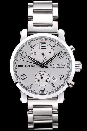 MontBlanc Classic Simple Silver Dial Stainless Steel 43mm Japanese Automatic AAA Quality Watch MO010