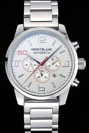 MontBlanc Grade 1 Luxury White Dial Stainless Steel Bracelet Watch Replica Shop Online With Box MO013