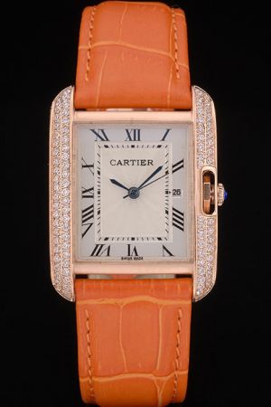 Low Cost Cartier Orange Bracelet Sweet Girls  Jewelry Watch KDT222 For Appointment