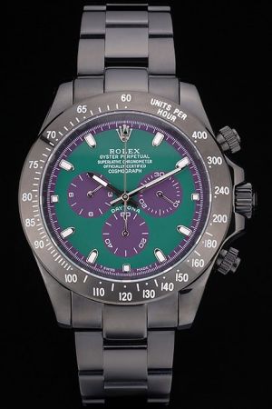 Rolex Daytona Black PVD Watch Body Tachymeter Bezel Green Face Luminous Hour Scale Three Sub-dials Men’s Automatic Watch Ref.116508