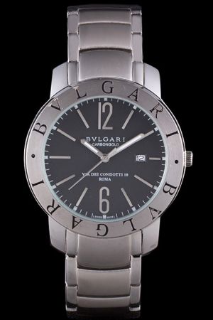 Bvlgari Bvlgari 101868 BB41BSSD Black Dial Stainless Steel Bracelet 41mm Watch Classic For Men BV044