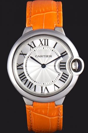 Low Cost Cartier Orange Strap Sweet Girls  Middle Ballon Bleu Watch KDT300 For Appointment