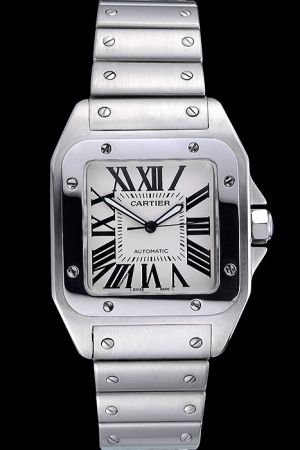 Cartier No Date Santos W200737G Medium Size males Swiss Watch SKDT014 White Gold  Bracelet