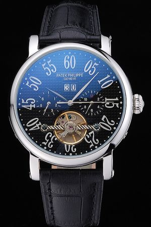  Patek Philippe Grand Complications Tourbillon Black Pane Dial Big Arabic Scale Watch