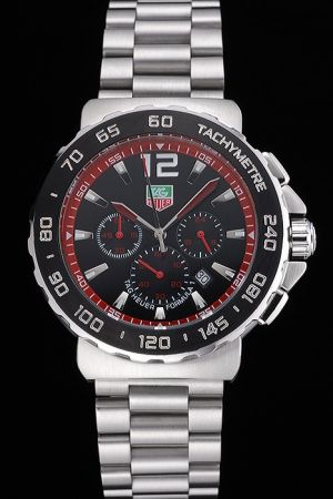 TAG Heuer Formula 1 Black And Red Dial Ion-plated Bezel Stainless Steel Watch