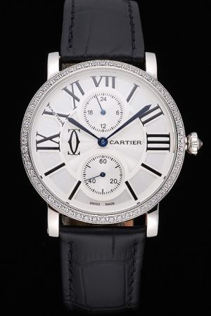 Cheap Cartier Ronde Gents Jewelry Full Diamonds Watch KDT056 For Wedding 