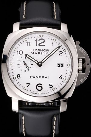 Swiss Panerai Luminor Marina 1950 PAM00499 3 Days Automatic Acciaio White Dial Black Strap 44MM Watch PN044