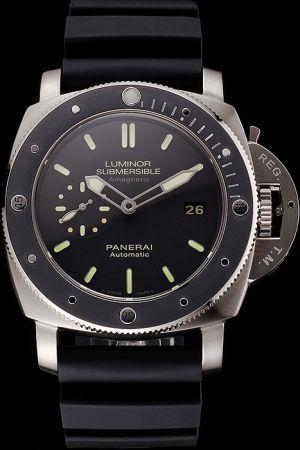 Panerai Luminor Submersible PAM00389 SS Case Rubber Strap Male Black Automatic Swiss Watch PN121