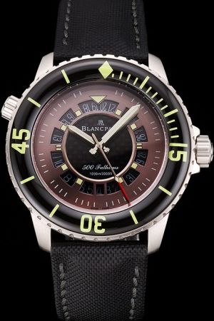 Blancpain Swiss Movement 500 Fathoms Sapphire Crystal Back Durable Black Watch Amazing Details BP017