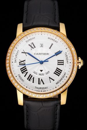 Cartier Jewels Rotonde Damonds Bezel Rotonde Engagement Annual Calander Watch SKDT365 Top Selling