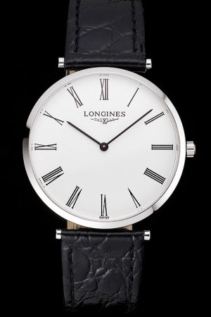 Swiss ETA La Grande Classique De Longines Silver Case Big Roman Scale Watch L47094112
