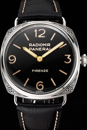 Swiss Panerai Radiomir Firenze PAM00604 3 Days Acciaio 2015 Engraved Steel Case Watch  PN033