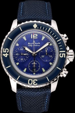 Swiss Movement Blancpain Fifty Fathoms 5066F-1140-52B Quantieme Completet Blue Dial Watch BP013