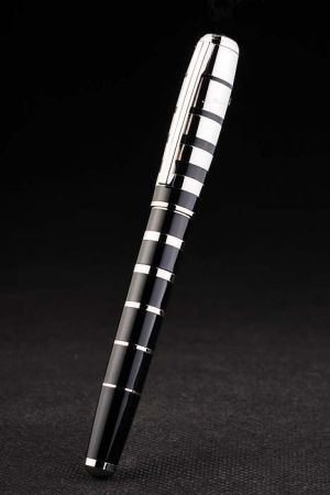 MontBlanc Starwalker Black Ballpoint Pen  With Gradually Thick Silver Rings Cheap Online PE074