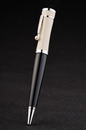 MontBlanc Black Ball Point Pen With Pearl Cap Buy Writing Instruments In USA On Sale Diamonds PE080