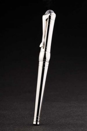 Etoile de Montblanc Silver Ballpoint Pen Classic Design Crowned With Montblanc Diamond PE089