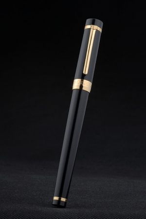 Rolex Luxurious Black Ballpoint Pen Black Medium Ink High Gloss Mesmerizing Celebrity Style PE024