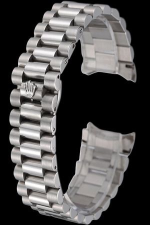 Rolex Brushed and Polished Stainless Steel President Bracelet with Security Hide Clasp.