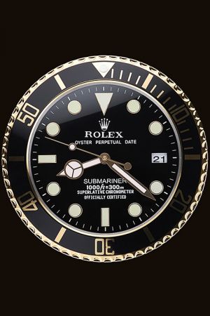 Round Rolex Submariner Wall Clock Black Border White Hands RCX282 Home Decoration