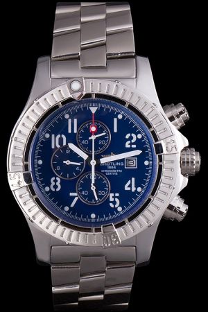 Breitling Avenger Scale Bezel Blue Dial Arabic Marker Luminous Pointer Quartz Watch A1338012/C794