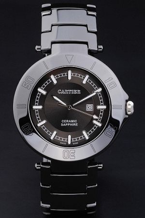 Fake Cartier 40mm Ref  W31077U2 Pasha Special Edition All Black Casual Watch KDT387 Ceramic Bracelet