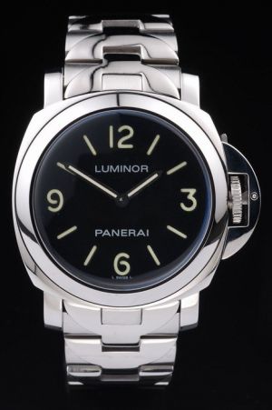 Panerai Luminor Black Dial Stainless Steel Japanese Automatic 45MM Man's Watch USA Sale PN088