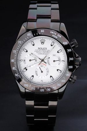 Rolex Daytona Black Ion-plated Case/Bezel/Bracelet White Dial Stick Scale/Hand Three Sub-dials Automatic  Watch For Sportsman