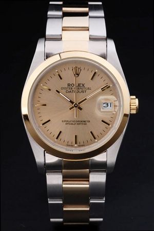 41mm Rep Rolex Datejust Gold Bezel/Dial/Scale/Index Convex Lens Date Window Two-tone Stainless Steel Bracelet Dating Watch Ref.126303
