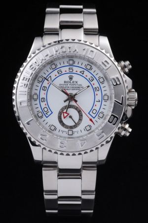 Rolex Yachtmaster II White Gold Case/Bracelet Rotating Bezel White Face Regatta Countdown Hand One Sub-dial SS Watch Ref.116689