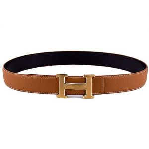 Best Price Hermes Yellow Gold H Logo Anchor Snap On Buckle Earth Yellow Ladies Leather Belt 